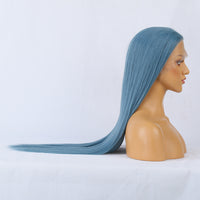 Premium Wig - Charming Victoria Long Straight Blue Hair Wigs-Lace Front Wig-UNIQSO