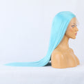 Plush Blue Front Lace Long Straight Hair-Lace Front Wig-UNIQSO