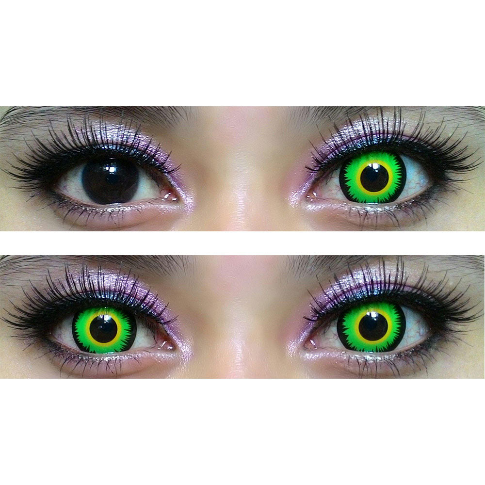 Sweety Crazy Green Werewolf (1 lens/pack)-Crazy Contacts-UNIQSO