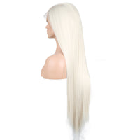 Glitzy White Front Lace Long Straight Hair Wig-Lace Front Wig-UNIQSO