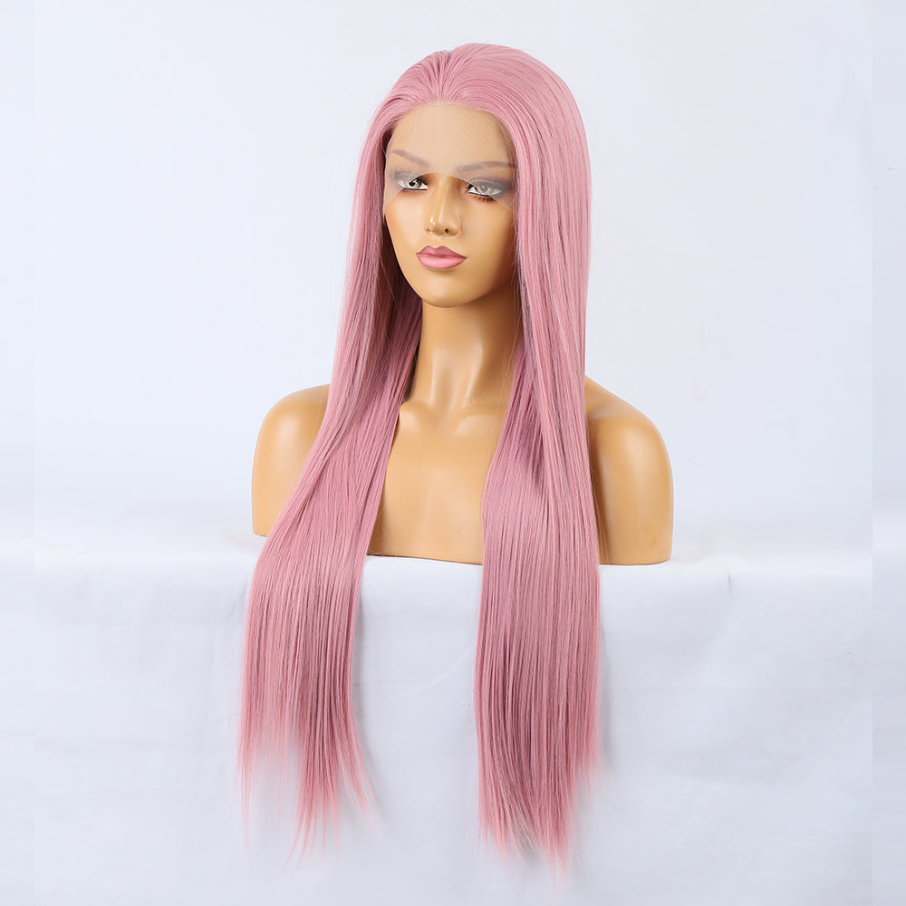 Rosy Berry Long Straight Lace Front Wig-Lace Front Wig-UNIQSO