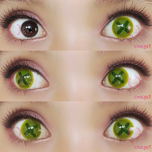 Sweety Crazy Button Eye - Charteuse (1 lens/pack)-Crazy Contacts-UNIQSO