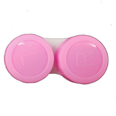 New Pink Peach Clear Visible Contact Lens Case No-Screw Lid Contact Lens  Organizer Colored Contacts Lens Case Travel Organizer