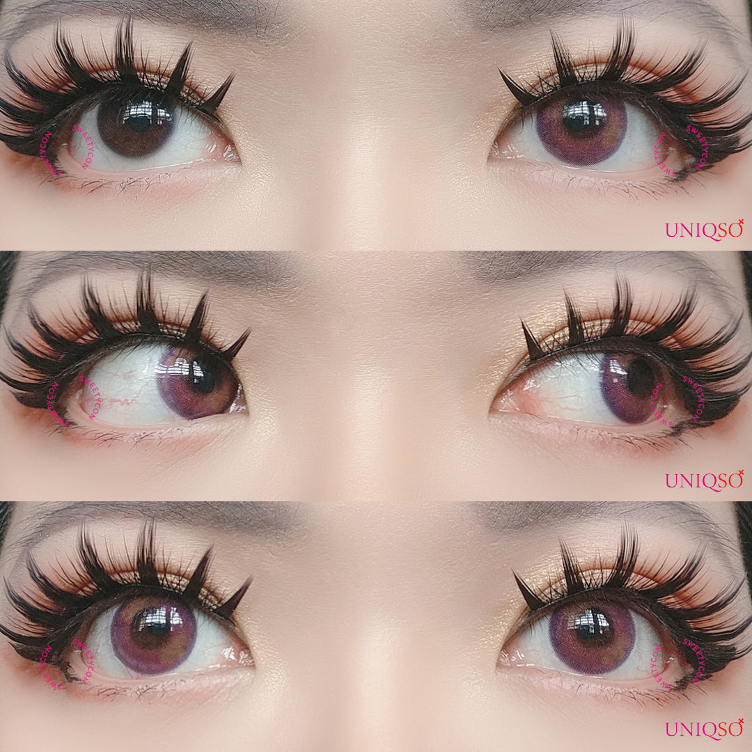 Sweety Nude Brown Violet (1 lens/pack)-Colored Contacts-UNIQSO