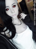 Phantasee Red Black Sclera Contacts Tokyo Ghoul - Red Ghoul/Gremlin (2 lenses/pack)-Sclera Contacts-UNIQSO