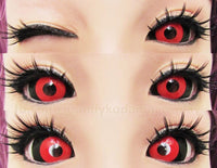 Phantasee Red Black Sclera Contacts Tokyo Ghoul - Red Ghoul/Gremlin (2 lenses/pack)-Sclera Contacts-UNIQSO