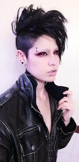 Phantasee Red Black Sclera Contacts Tokyo Ghoul - Red Ghoul/Gremlin (2 lenses/pack)-Sclera Contacts-UNIQSO