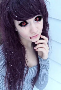 Phantasee Red Black Sclera Contacts Tokyo Ghoul - Red Ghoul/Gremlin (2 lenses/pack)-Sclera Contacts-UNIQSO