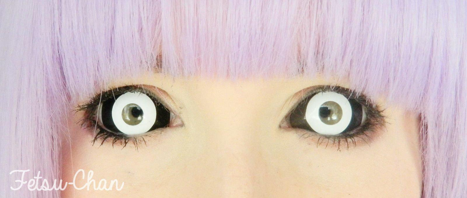 Phantasee White Black Sclera Contacts Medusa (2 lenses/pack)-Sclera Contacts-UNIQSO