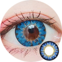 Sweety Chrysanthemum Blue (1 lens/pack)-Colored Contacts-UNIQSO