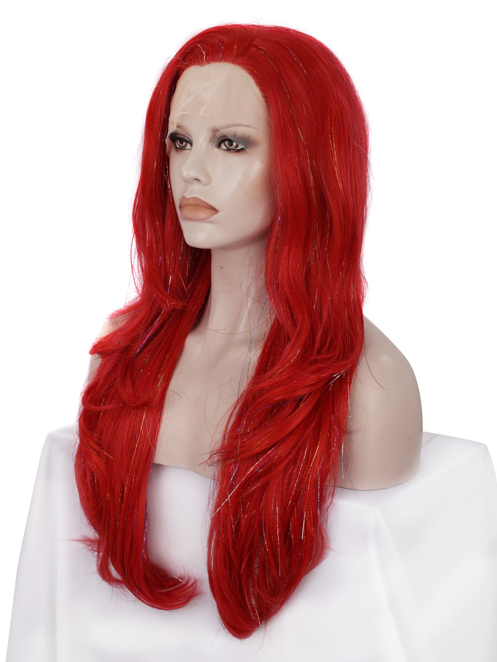 Premium Wig - Poppy Red Layered Lace Front Tinsel-Lace Front Wig-UNIQSO