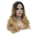 Rooted Dusty Blonde Long Wavy Daily Wig-Daily Wig-UNIQSO