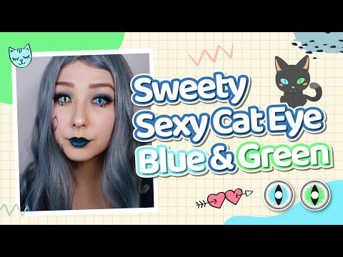 Sweety Crazy Sexy Cat Eye Blue (1 lens/pack)