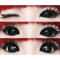 Kazzue Black Sclera Contacts Sabretooth/Blackout/Black with Prescription (1 lens/pack)-Sclera Contacts-UNIQSO