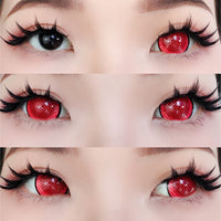 Sweety Mini Sclera Red Mesh Rim (1 lens/pack)-Mini Sclera Contacts-UNIQSO