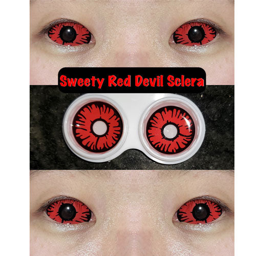 Sweety Red Sclera Contacts Devil Sclera (1 lens/pack)-Sclera Contacts-UNIQSO