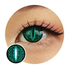 Green Snake Eye 30 Day Colored Contact Lenses, Reptile Cobra Lens