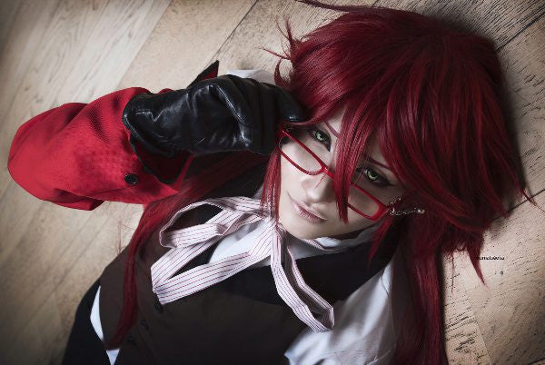 Cosplay Wig - Black Butler - Grell Sutcliff-Cosplay Wig-UNIQSO